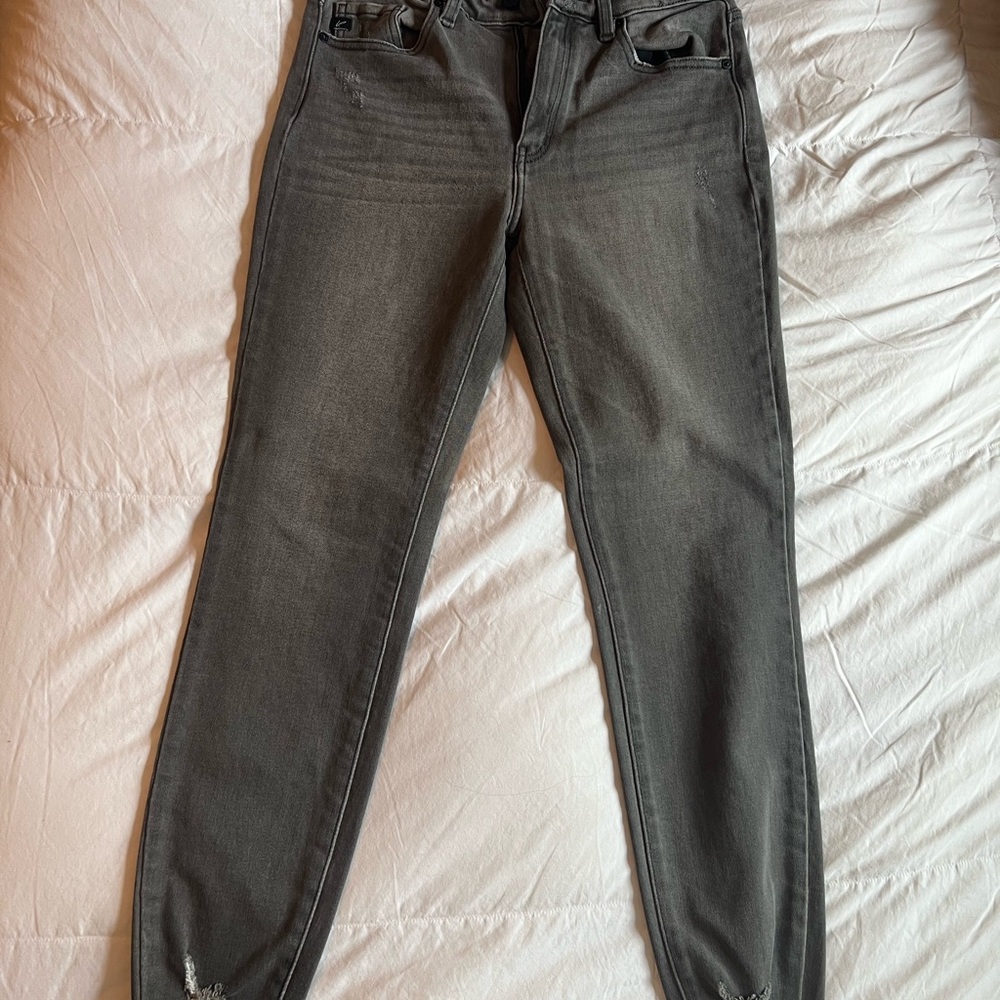 KanCan Gray Skinny Jeans with Subtle Fading